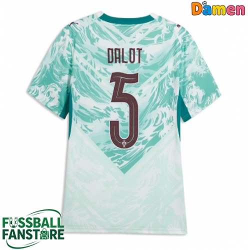 Portugal Diogo Dalot #5 Replik Auswärtstrikot Damen WM 2026 Kurzarm